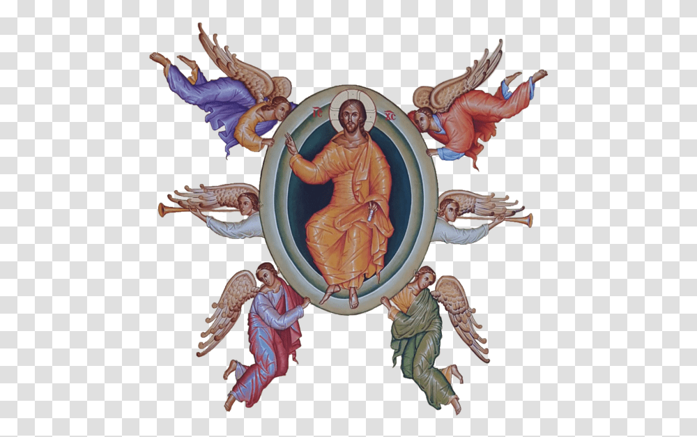 Icon Ascension Of Christ, Person, Porcelain, Pottery Transparent Png