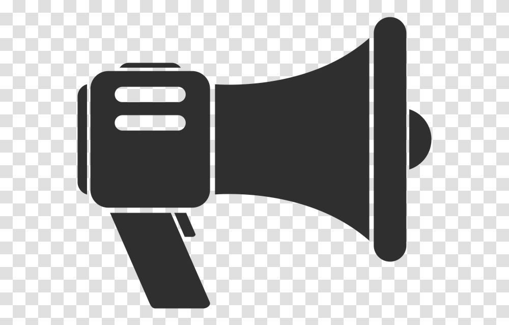 Icon Black And White Megaphone Graphic Design Loa Icon, Electronics, Tool, Light Transparent Png