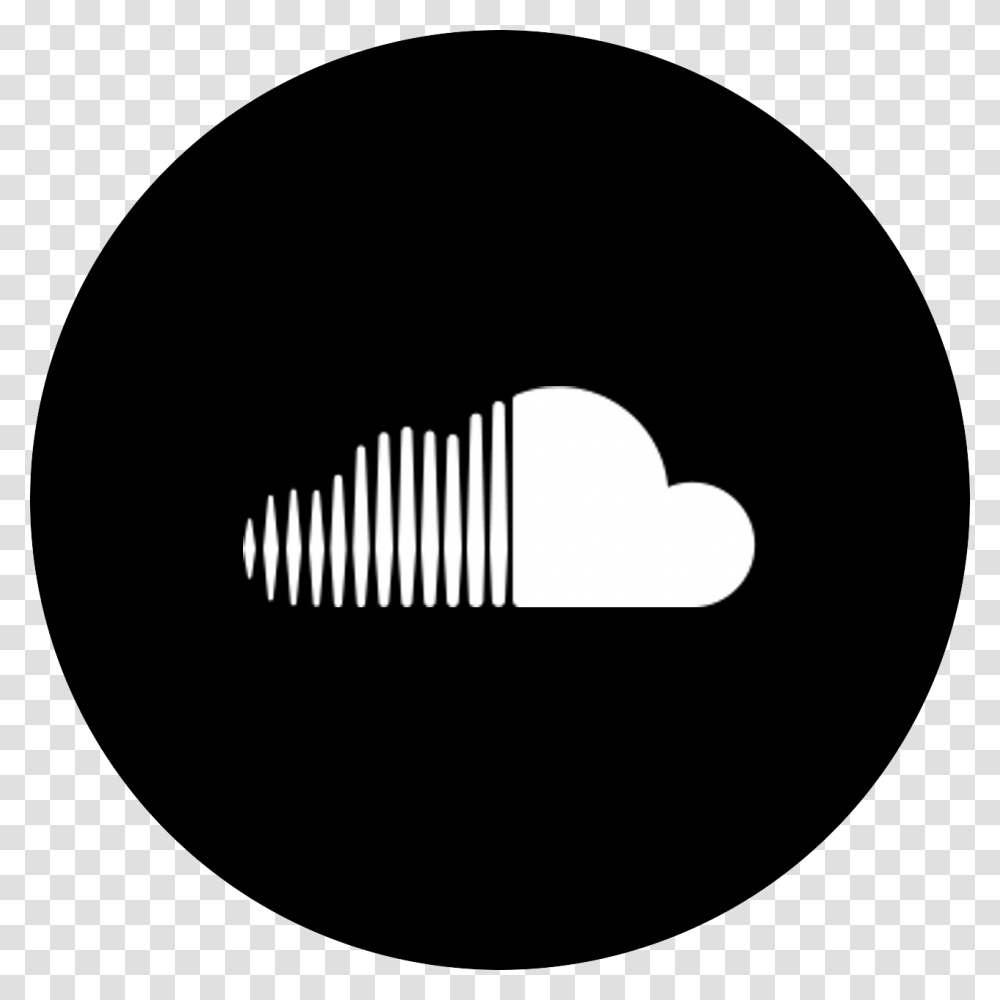 Icon Black And White Soundcloud Logo, Trademark, Spiral, Light Transparent Png