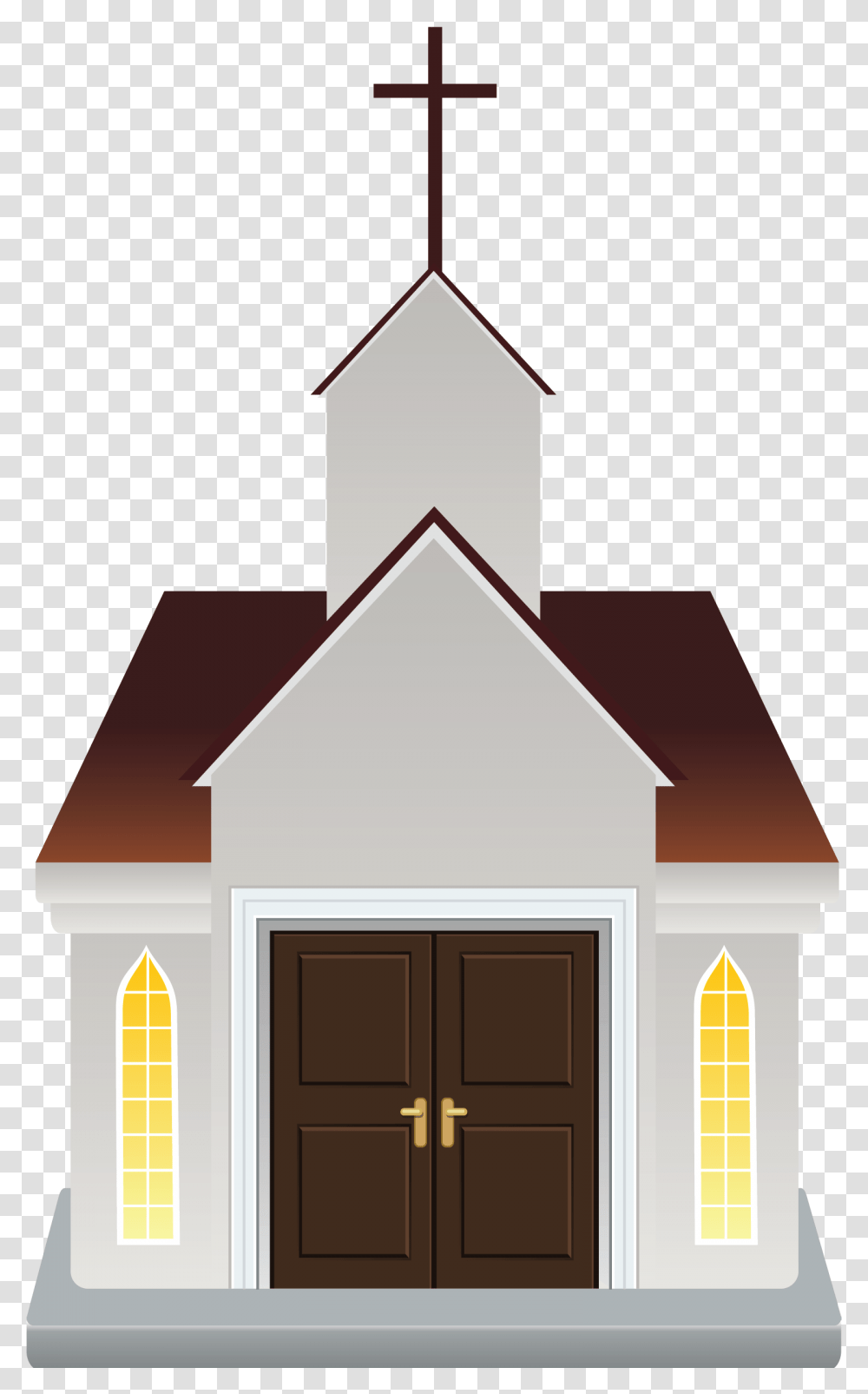 Icon Building Church Cartoon Church Cartoon, Housing, Cross, House Transparent Png