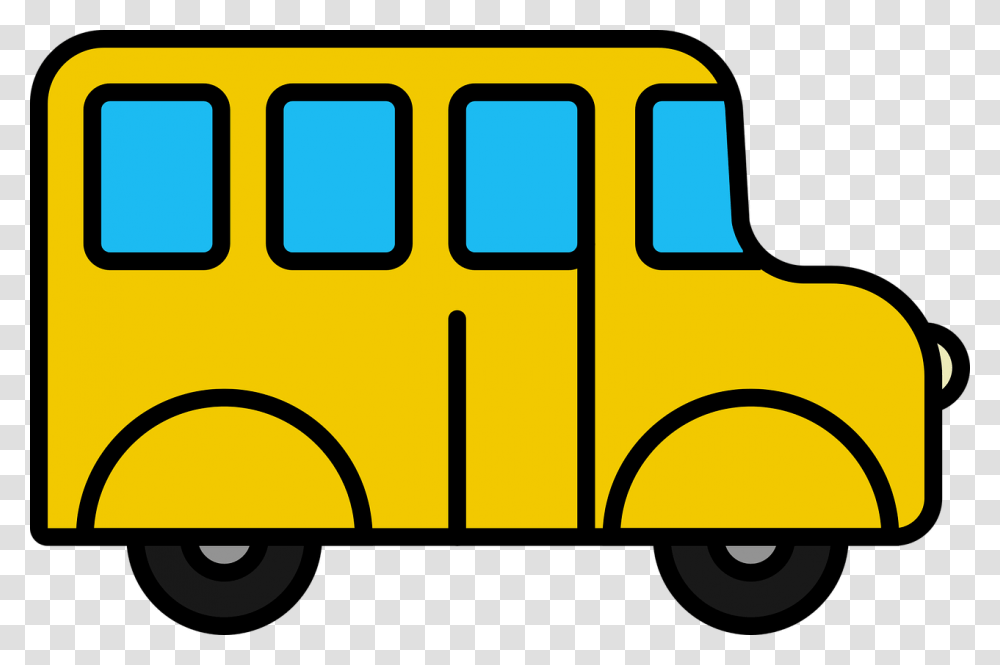 Icon Bus School Bus Free Picture Bus Shape Cookie Stencil, Vehicle, Transportation, Minibus, Van Transparent Png