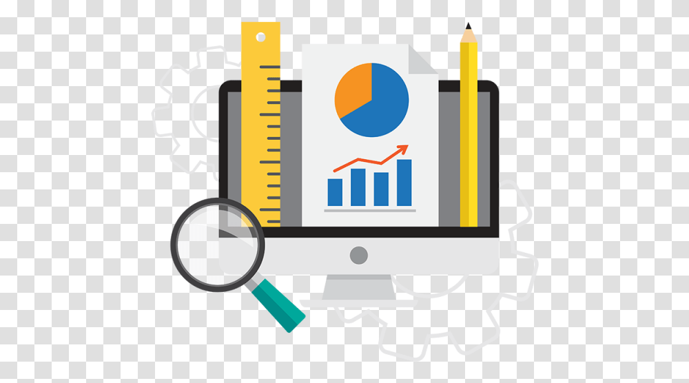 Icon Business Analysis In Vectors Project Illustration, Magnifying, Label Transparent Png