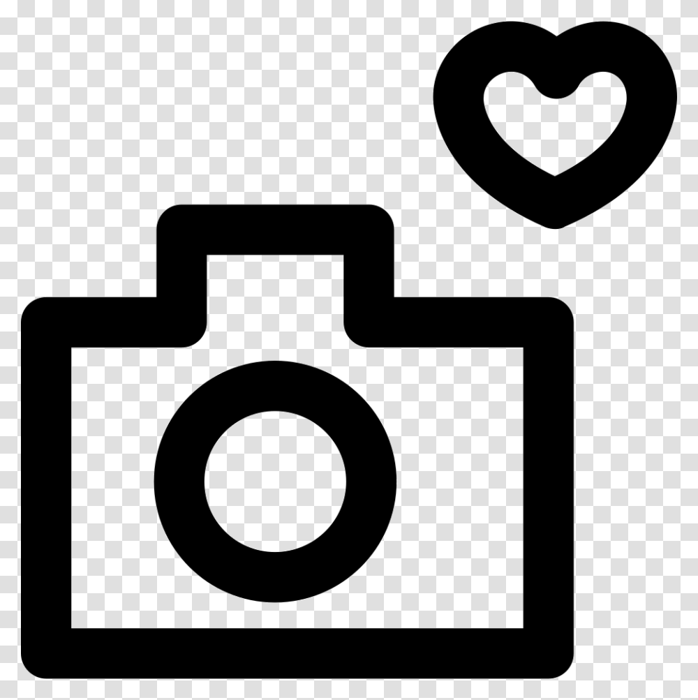 Icon Camera Love, Electronics, Stencil, Digital Camera Transparent Png