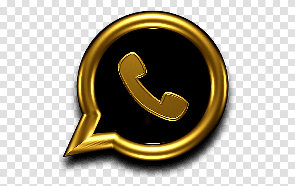 Icon Cone Premium Prmio Whatsapp Gold Golden Golden Whatsapp, Alphabet Transparent Png