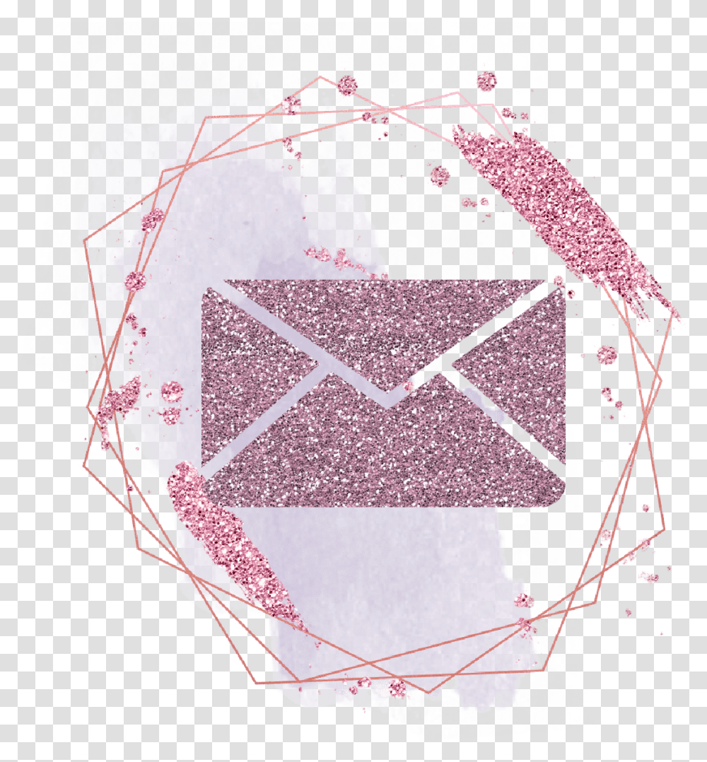 Icon Email Message Sticker Email Pink Glitter Icon, Envelope, Rug, Gift Transparent Png