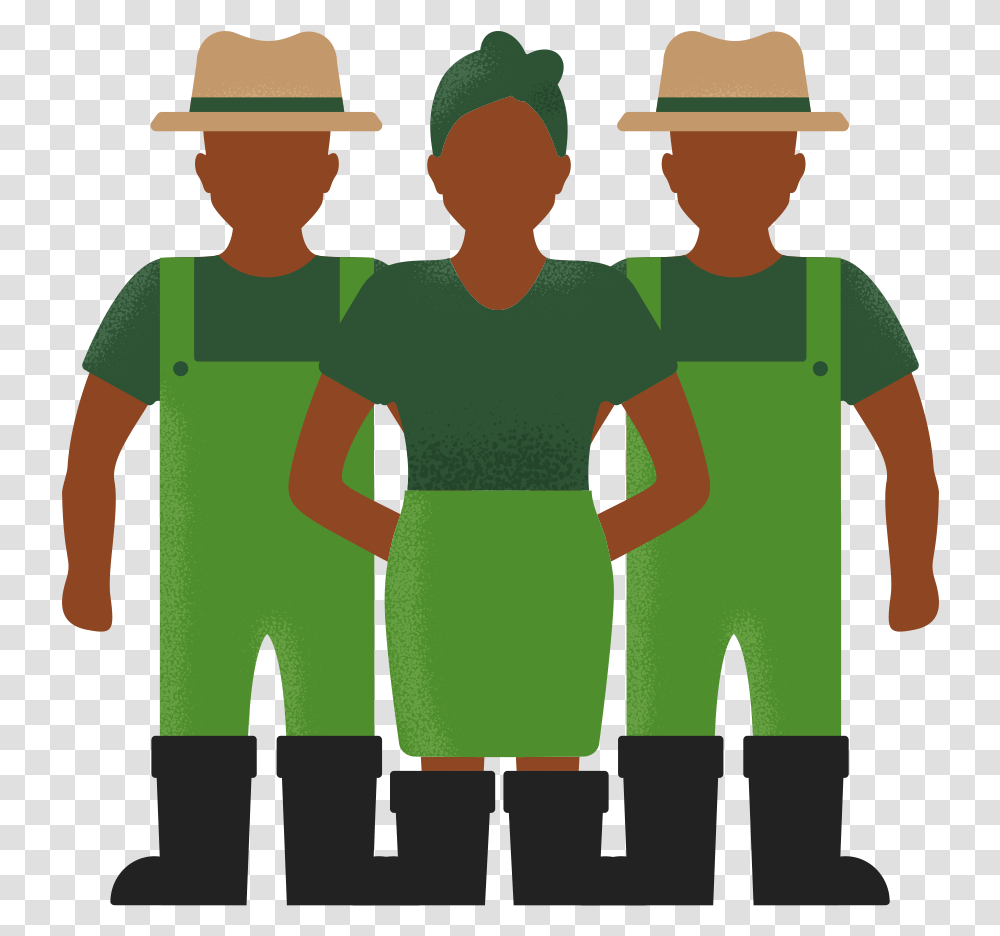 Icon Farmers, Green, Military Uniform, People Transparent Png