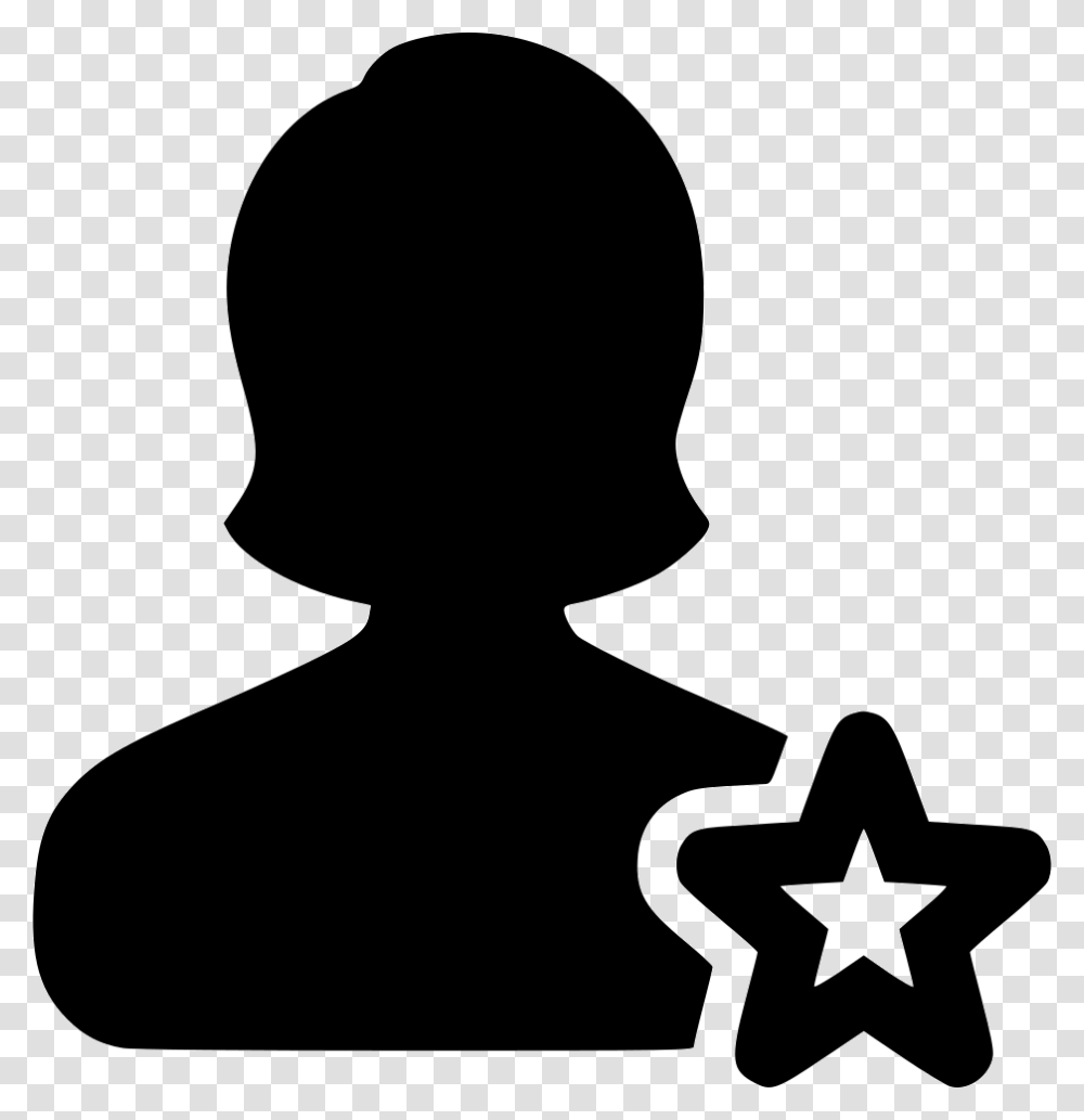 Icon Female Love, Silhouette, Star Symbol, Person Transparent Png