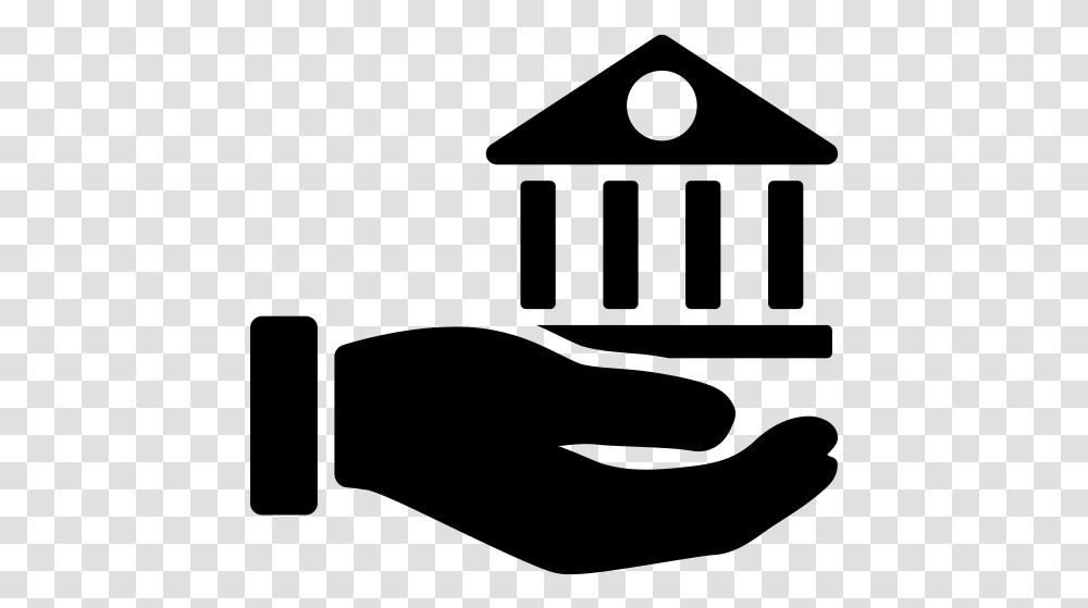 Icon For Grants And Funding Building In Hand Vector, Gray, World Of Warcraft Transparent Png