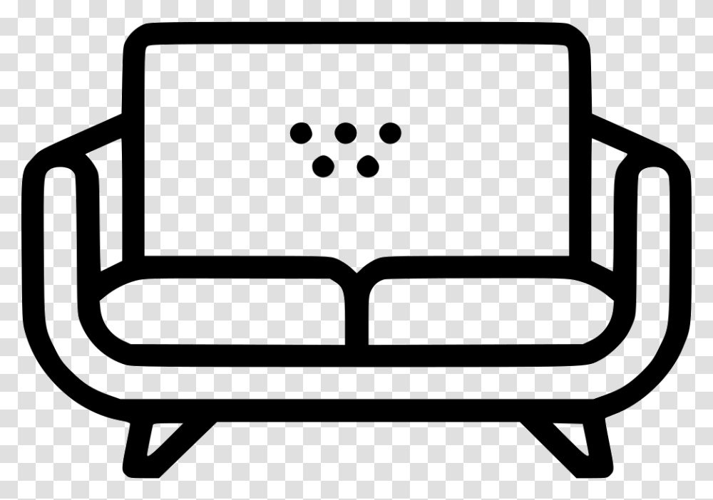 Icon, Furniture, Couch, Bench, Stencil Transparent Png