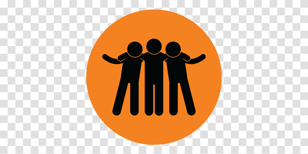 Icon Groups 85697 Free Icons Library Friend Icon Orange, Logo, Symbol, Trademark, Hand Transparent Png