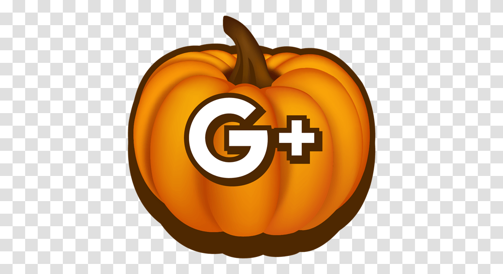 Icon Halloween Social Icons Google Plus, Pumpkin, Vegetable, Plant, Food Transparent Png