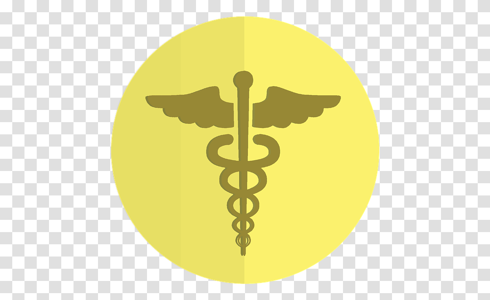 Icon Healthcare Caduceus Health Hermes Hospital Down Steal This Album, Label, Hip, Gold Transparent Png