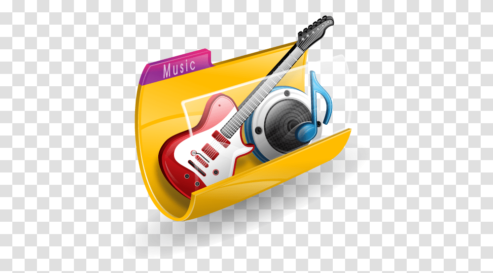 Icon Ico Or Icns Music Folder Icon Windows, Electric Guitar, Leisure Activities, Musical Instrument, Label Transparent Png