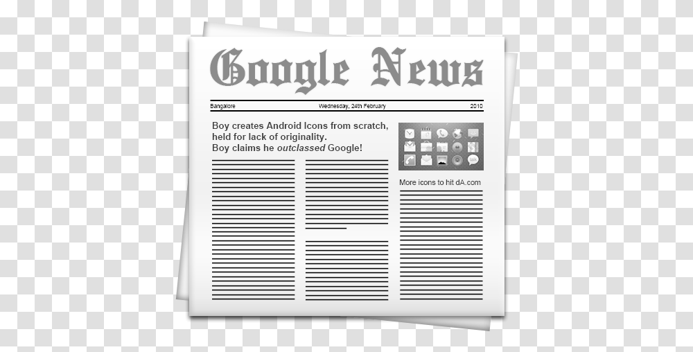 Icon Ico Or Icns News Paper, Newspaper, Text, Menu, Page Transparent Png