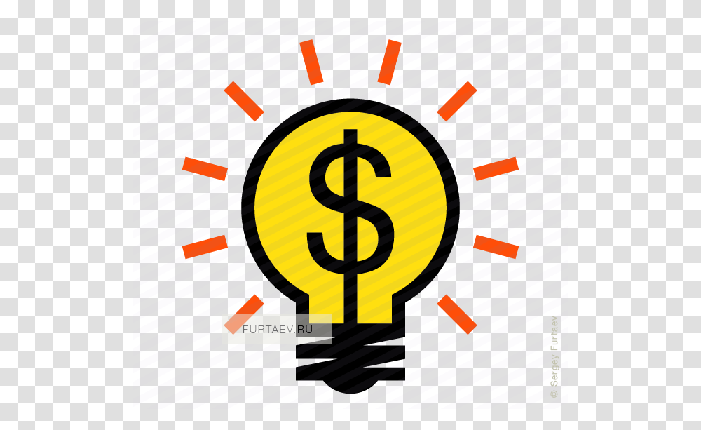 Icon Idea Dollar, Light, Label Transparent Png