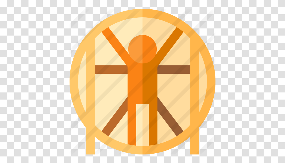 Icon Illustration Vitruvian Man Circle, Gold, Sweets, Food, Confectionery Transparent Png