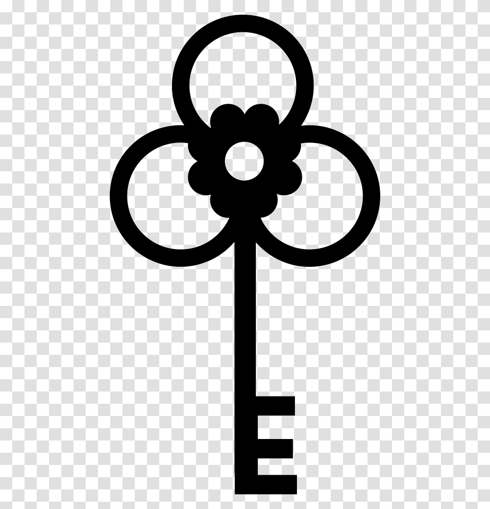 Icon Key Flower, Cross, Stencil, Emblem Transparent Png