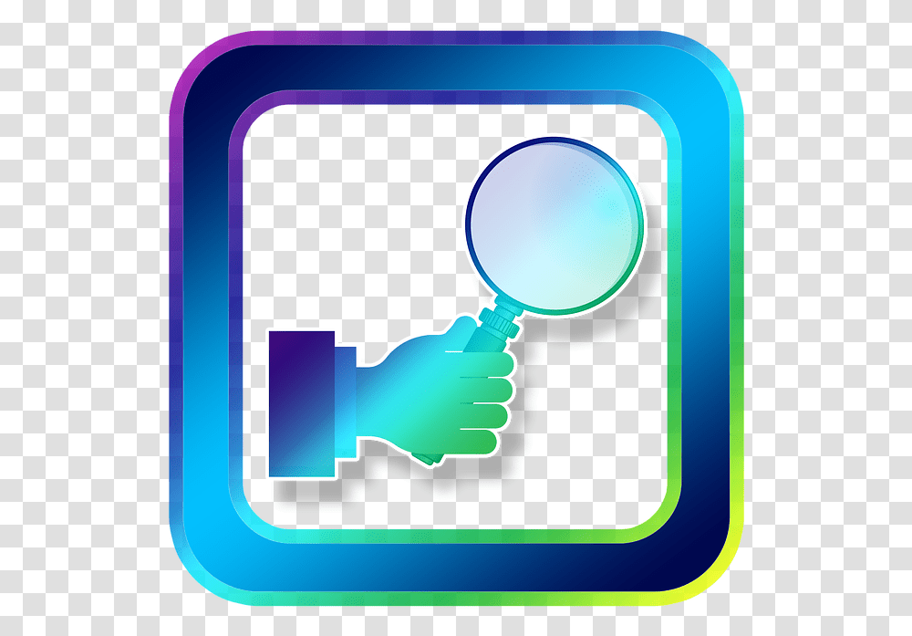 Icon Magnifying Glass Hand Investigation Analysis Magnifying Glass, Teeth Transparent Png
