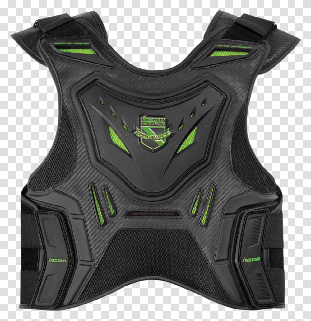 Icon Mens Stryker Green Armored Motorcycle Riding Street Icon Motorcycle Vest Armor, Apparel, Lifejacket Transparent Png