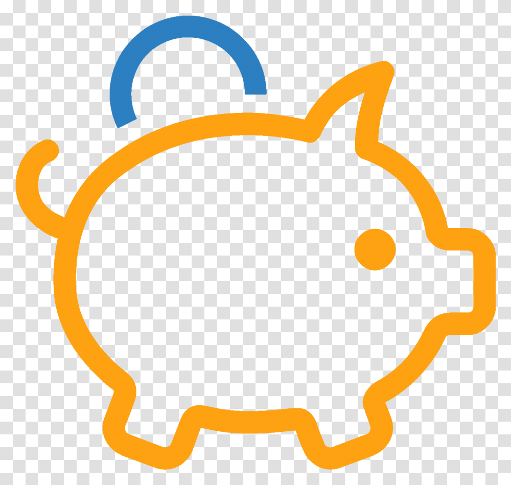 Icon No Commissions Piggy Bank Clipart, Stencil Transparent Png