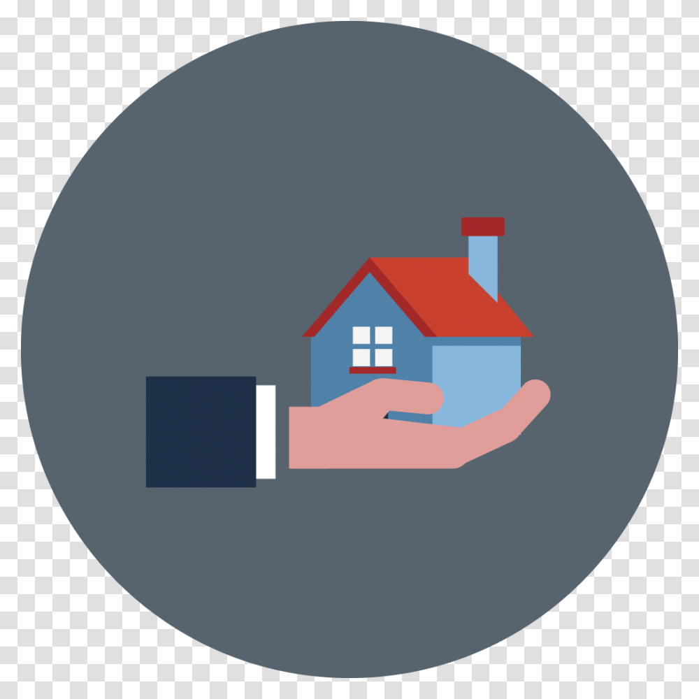 Icon Of A Home In The Palm Of A Hand Buying A Home Icon, Label, Baseball Cap, Plant Transparent Png