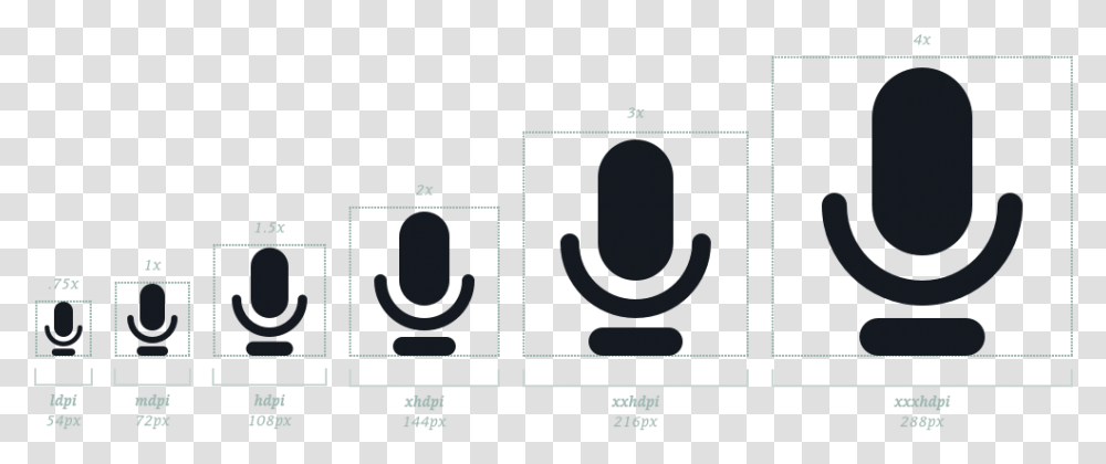 Icon Of A Microphone Scaling From Smallest Image To Icon Smallest, Number, Label Transparent Png