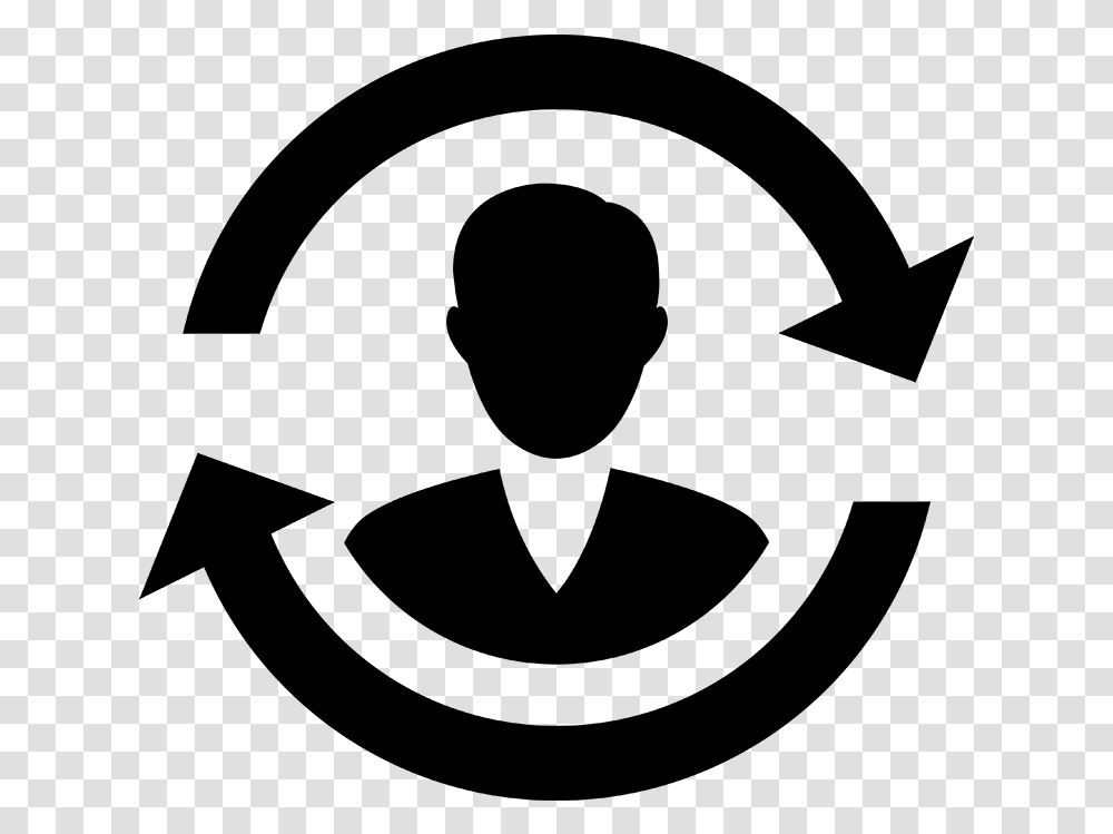 Icon Of A Person With A Circular Arrow Around Them Person With Arrows Around Them Icon, Gray, World Of Warcraft Transparent Png