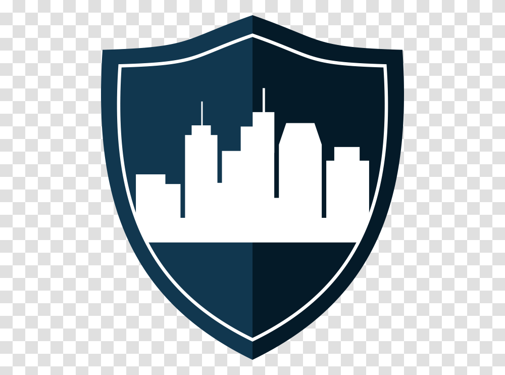 Icon Of A Shield With A Skyline Of Buildings In It, Armor Transparent Png