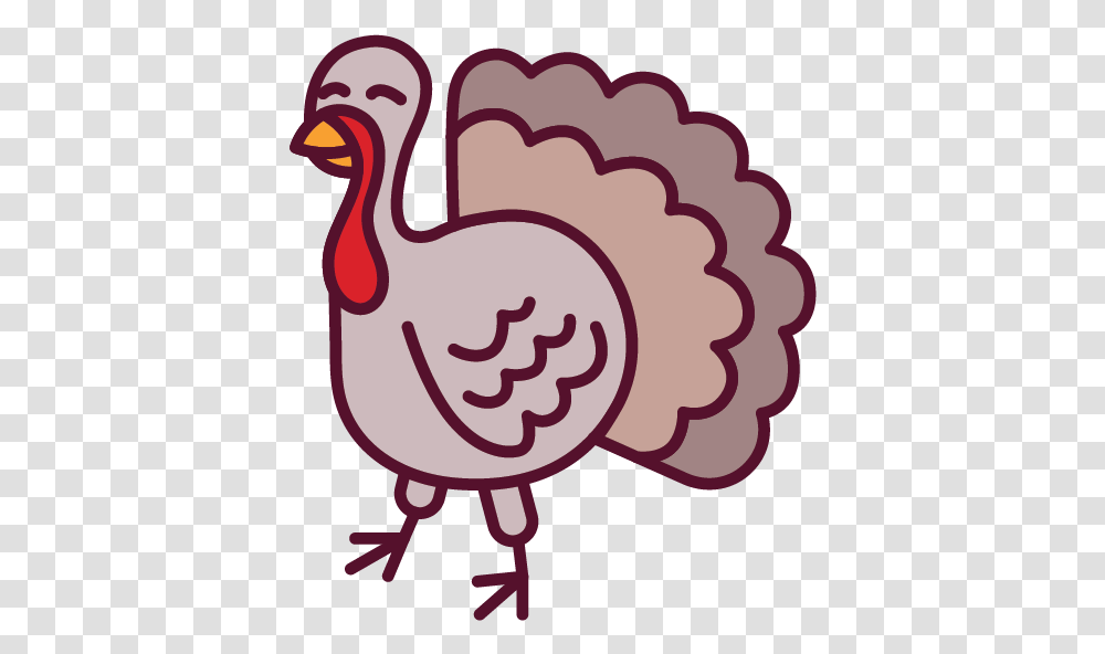 Icon Of A Turkey Turkey, Bird, Animal, Flamingo, Turkey Bird Transparent Png