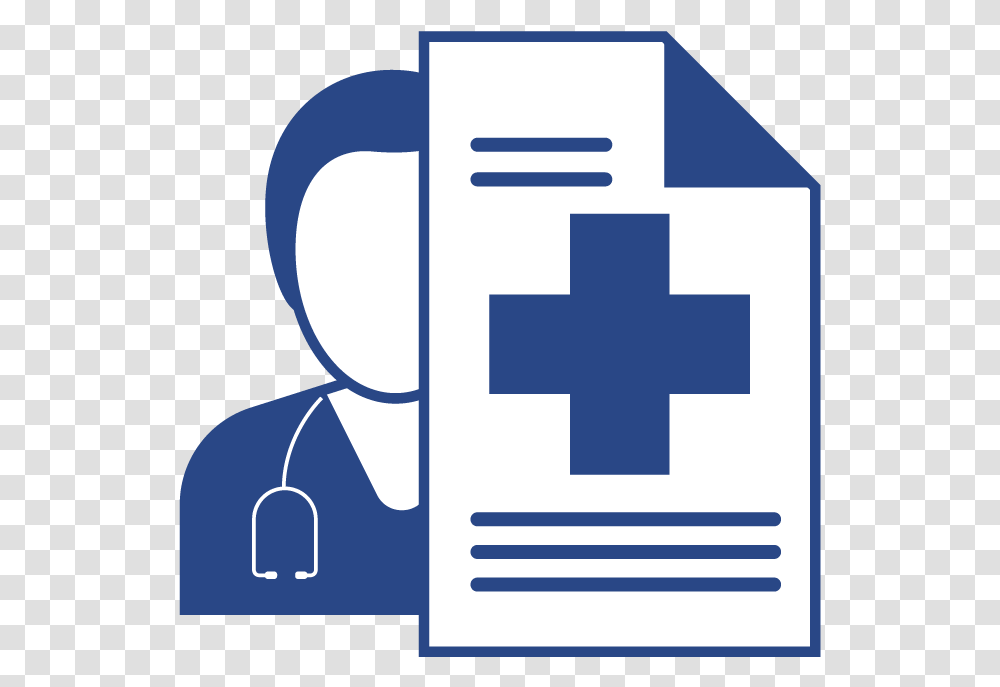 Icon Of Clinician With Piece Of Paper With The Medical, First Aid, Poster, Advertisement Transparent Png