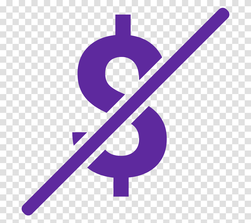 Icon Of Dollar Sign With Slash Through It, Alphabet, Logo Transparent Png