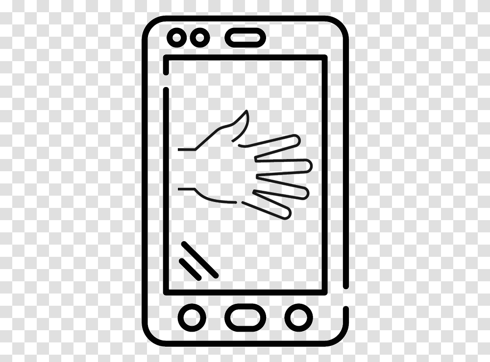 Icon Of Hand Reaching Out For Handshake And Cellphone Portable Network Graphics, Mobile Phone, Electronics, Cell Phone Transparent Png