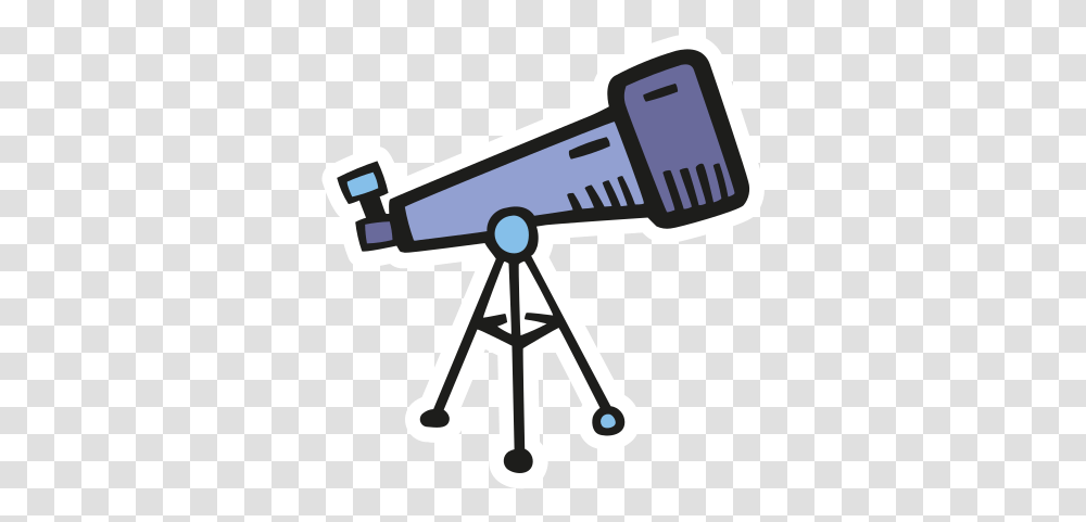 Icon Of Space Hand Drawn Color Sticker Telescope Icon, Seesaw, Toy Transparent Png