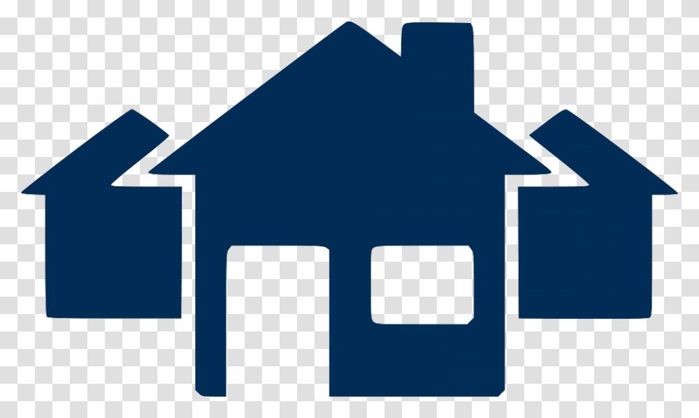 Icon Of Three Houses In Blue, Utility Pole, Nature, Outdoors Transparent Png