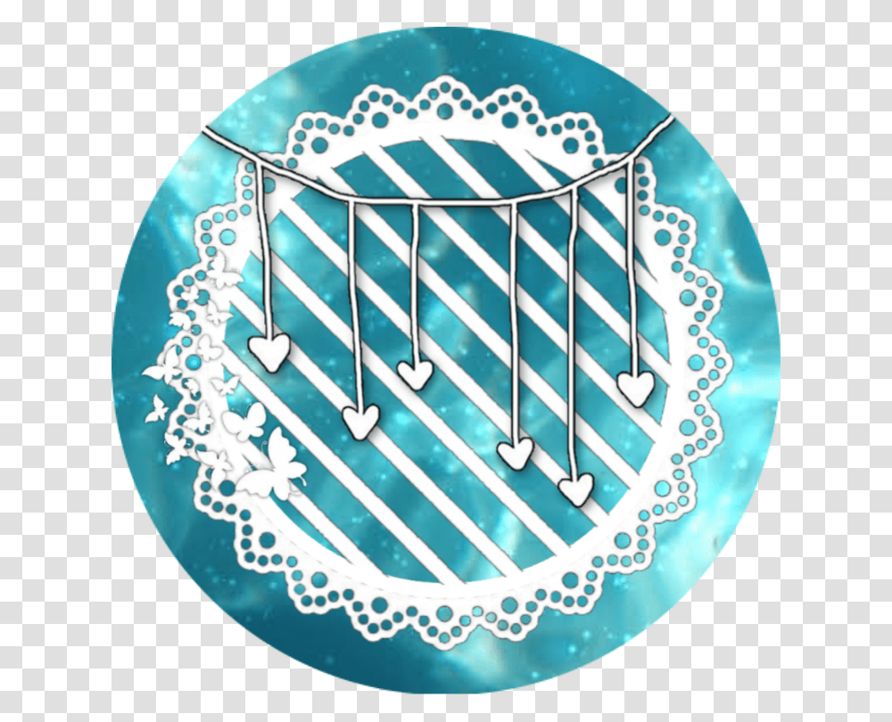 Icon Overlay Blue Aesthetic Blueicon Iconinstagram Circle, Birthday Cake, Pottery, Dish, Meal Transparent Png