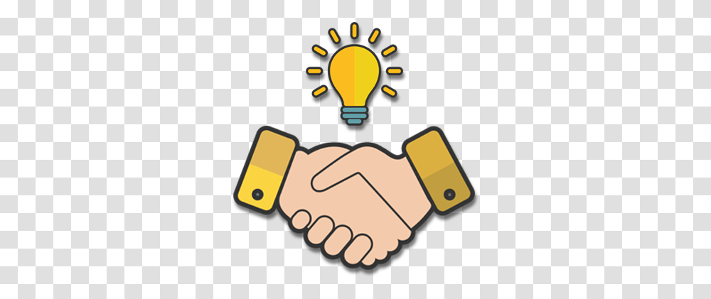 Icon Partneridea Connectalk Sharing, Hand, Light, Lightbulb, Handshake Transparent Png