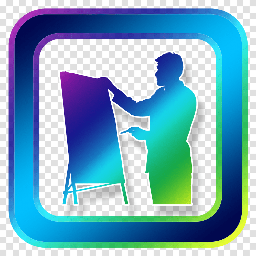 Icon Presentation Board Present Image Train The Trainer, Word, Light, Electronics Transparent Png