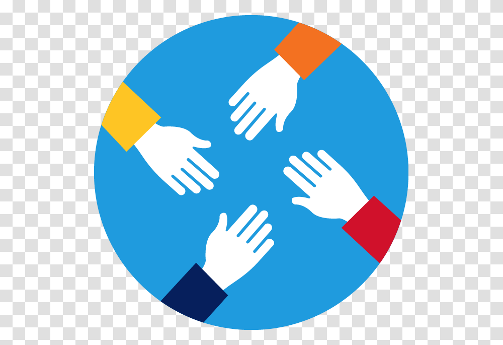 Icon Showing Four Hands Reaching Into Center Hand In Hand Icon, Arm, Face, Sport, Word Transparent Png