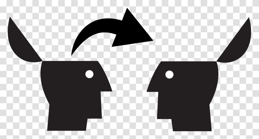 Icon Showing Knowledge Transferring From One Head To, Axe, Tool, Recycling Symbol Transparent Png