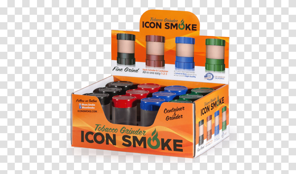 Icon Smoke Grinders Icon Smoke Grinder, Furniture, Medication, Cabinet Transparent Png