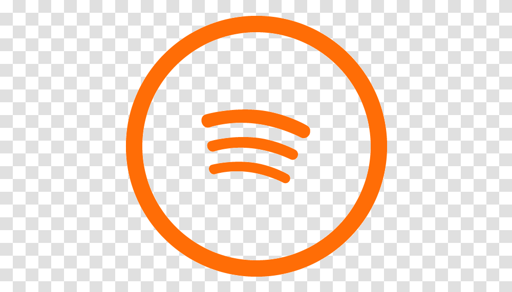 Icon Spotify Orange Spotify Logo, Symbol, Trademark Transparent Png