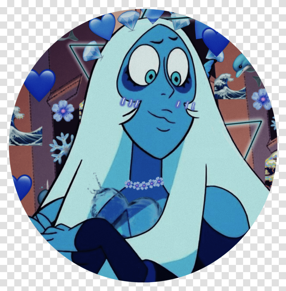 Icon Sticker By Idontdomuchtbh Blue Diamond Icons Steven Universe, Art, Person, Human, Disk Transparent Png