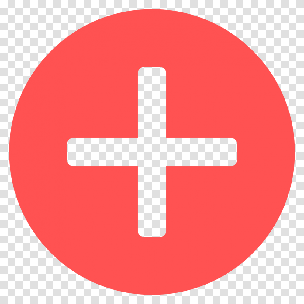 Icon Symbol Plus More Red Cross Off Away Close Subscribe Like And Share Logo, First Aid, Trademark, Sign, Word Transparent Png