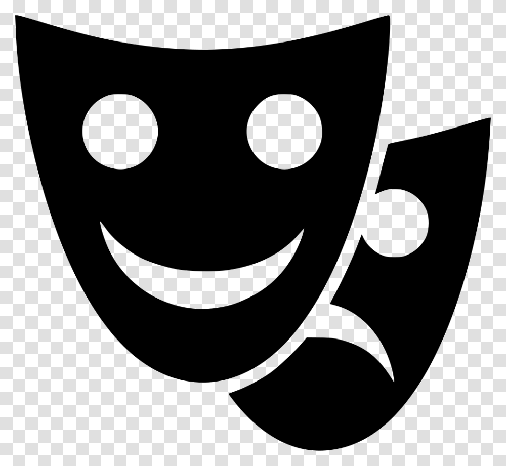 Icon Theatre Black Smiley Logos, Stencil, Lamp, Pillow Transparent Png