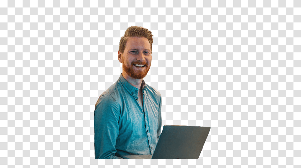 Icon Ventures Man, Person, Human, Sitting, Pc Transparent Png