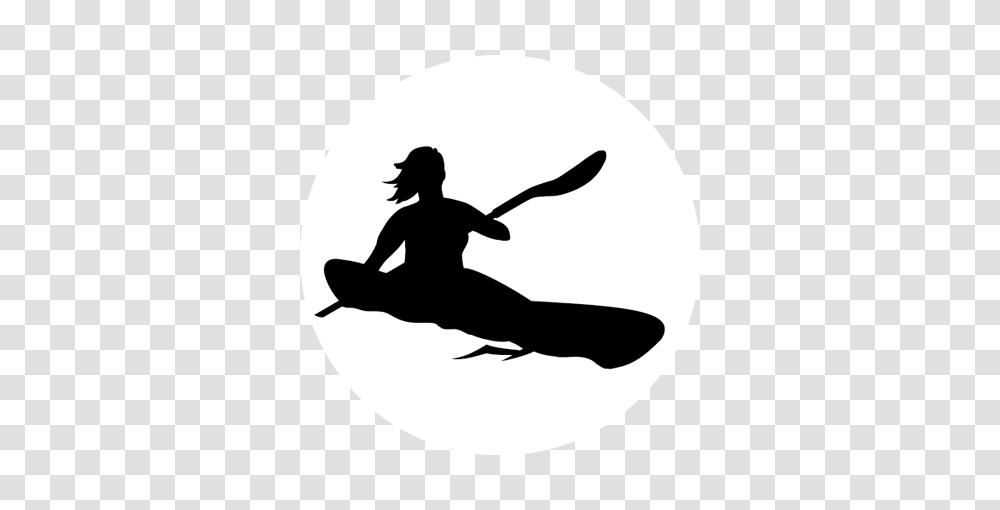 Icon White Kayak Bay Explorer Clipart, Person, Human, Silhouette, Dance Transparent Png