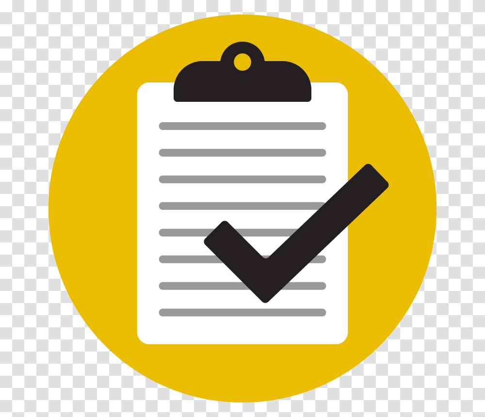 Icon With A Clipboard And A Checkmark, Label, Paper, Sticker Transparent Png