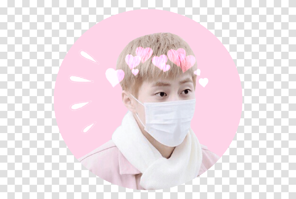 Icon Xiumin Xiuminexo Exo Image Surgical Mask, Person, Face, Plant, Flower Transparent Png