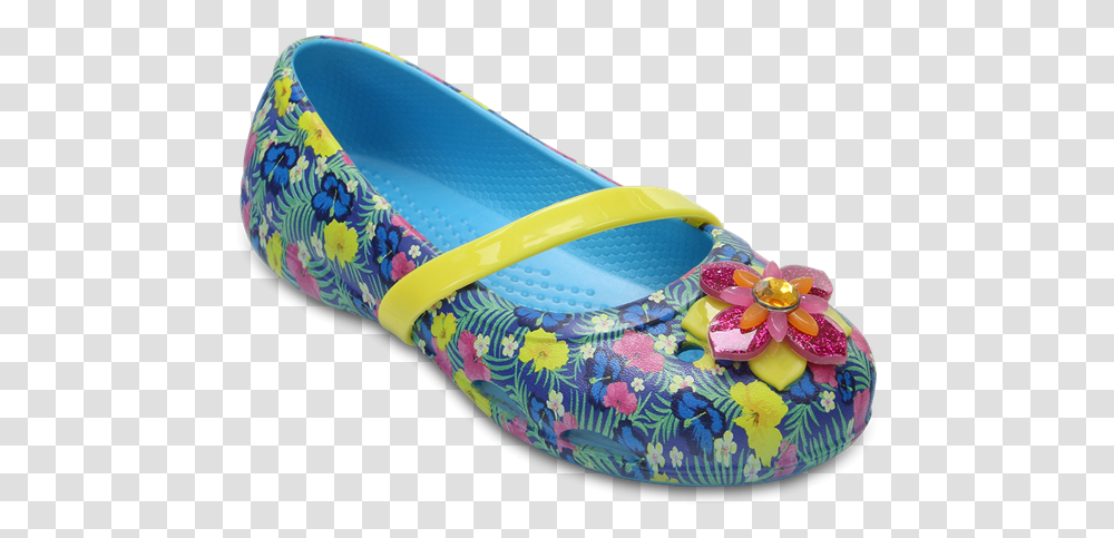 Iconic Crocs Comfort Sandals Floral Girl Gibits, Apparel, Footwear, Shoe Transparent Png