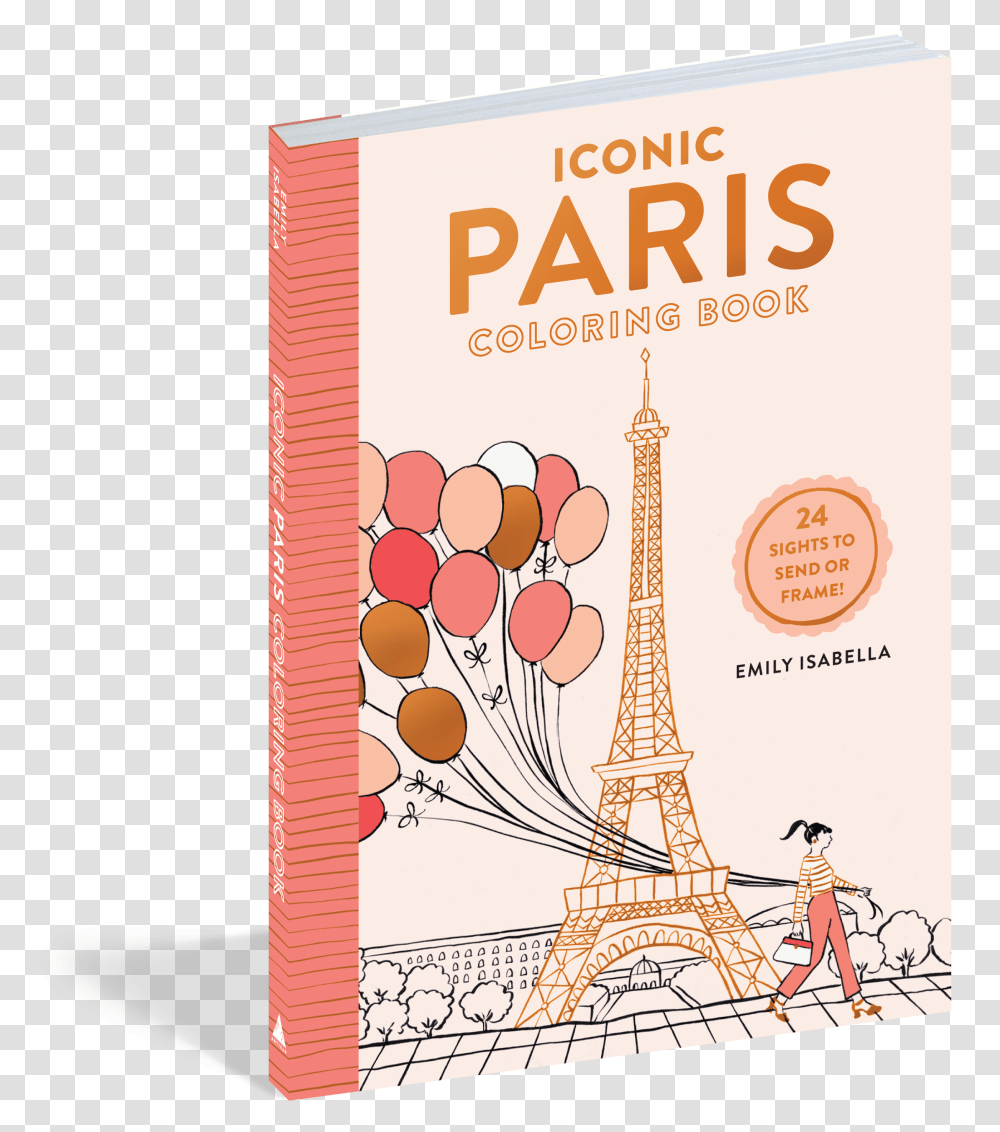 Iconic Paris Coloring Book Paris Colouring Book Transparent Png